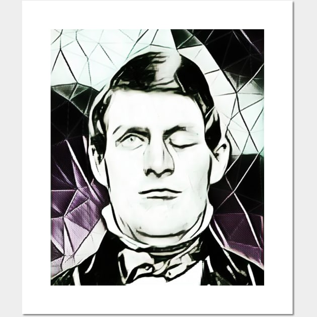 Phineas Gage Black And White Portrait | Phineas Gage Artwork 3 Wall Art by JustLit